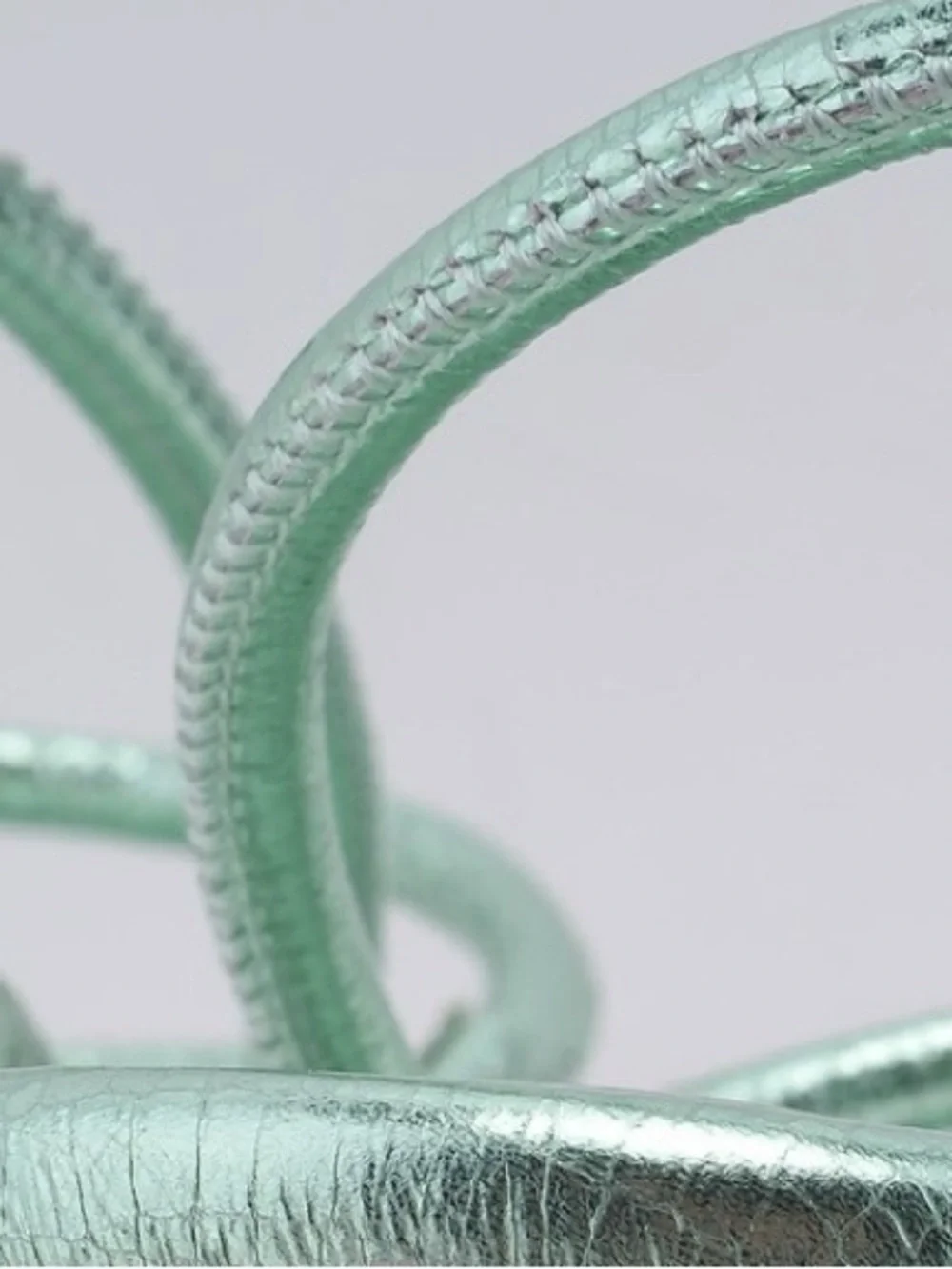 Sandro Metallic Mint Strappy Heels